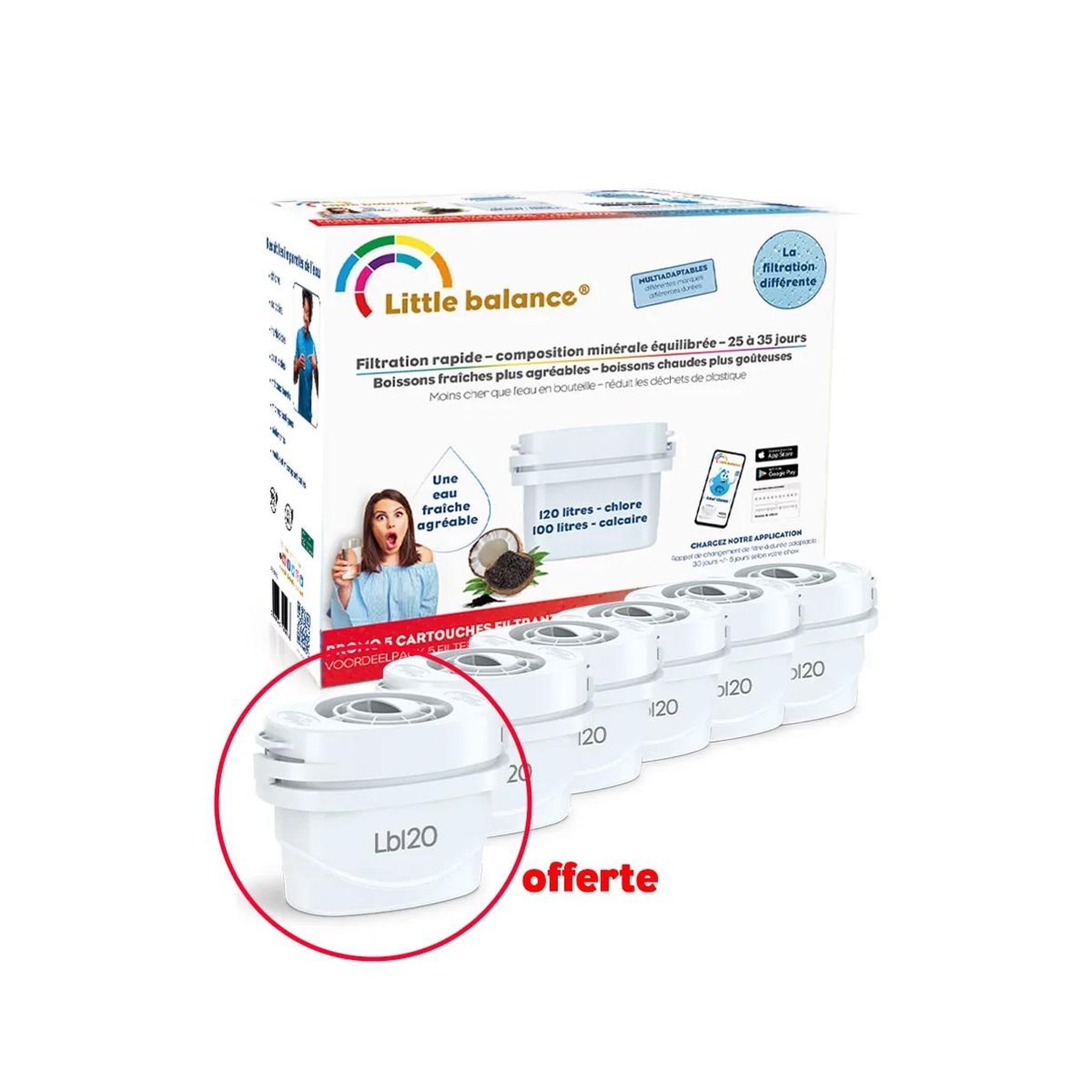 LITTLE BALANCE Pack de 5 cartouches filtrantes +1 offerte - 8590