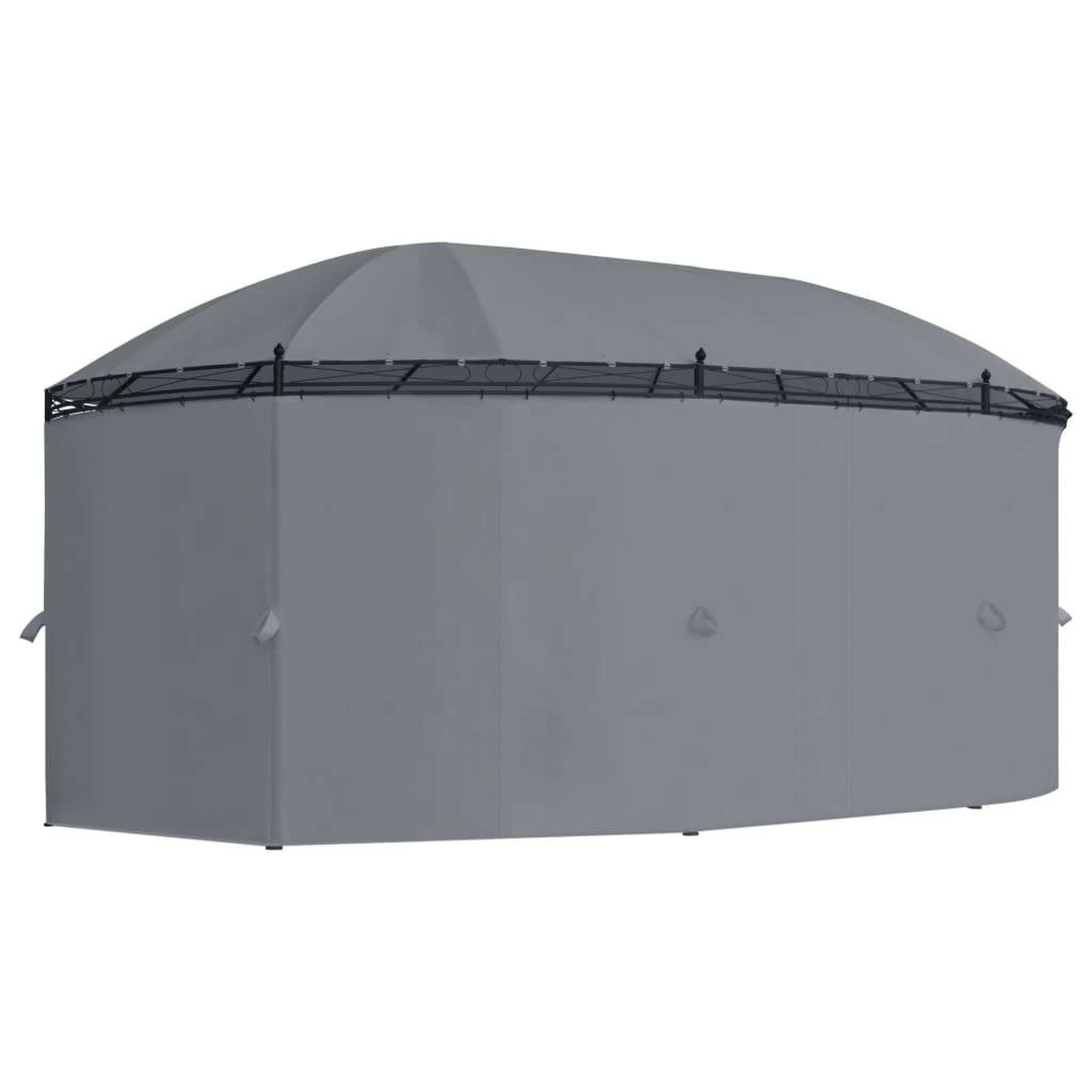 Voir la diapositive 4 : VIDAXL Tonnelle avec rideaux 520x349x255 cm Anthracite
