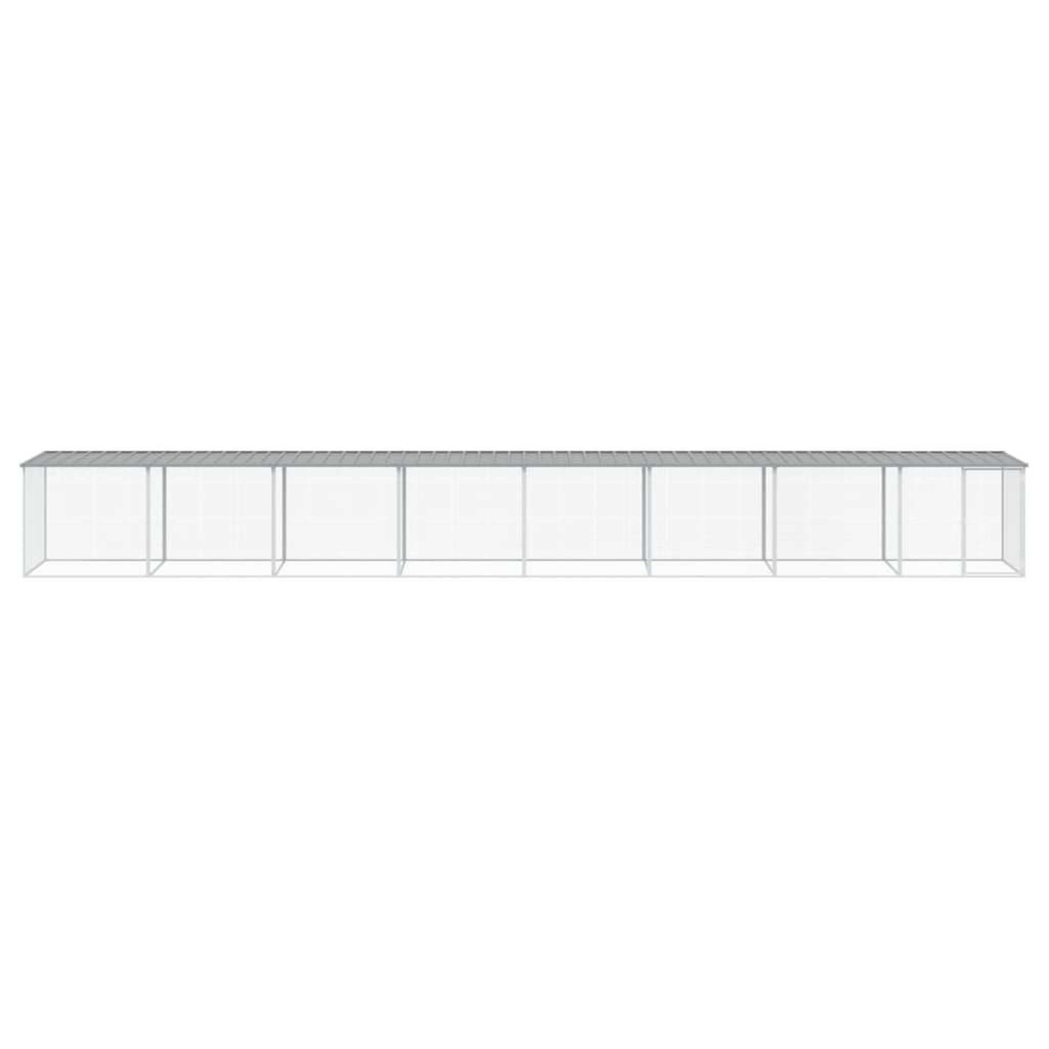 Voir la diapositive 3 : VIDAXL Poulailler avec toit gris clair 803x98x90 cm acier galvanise