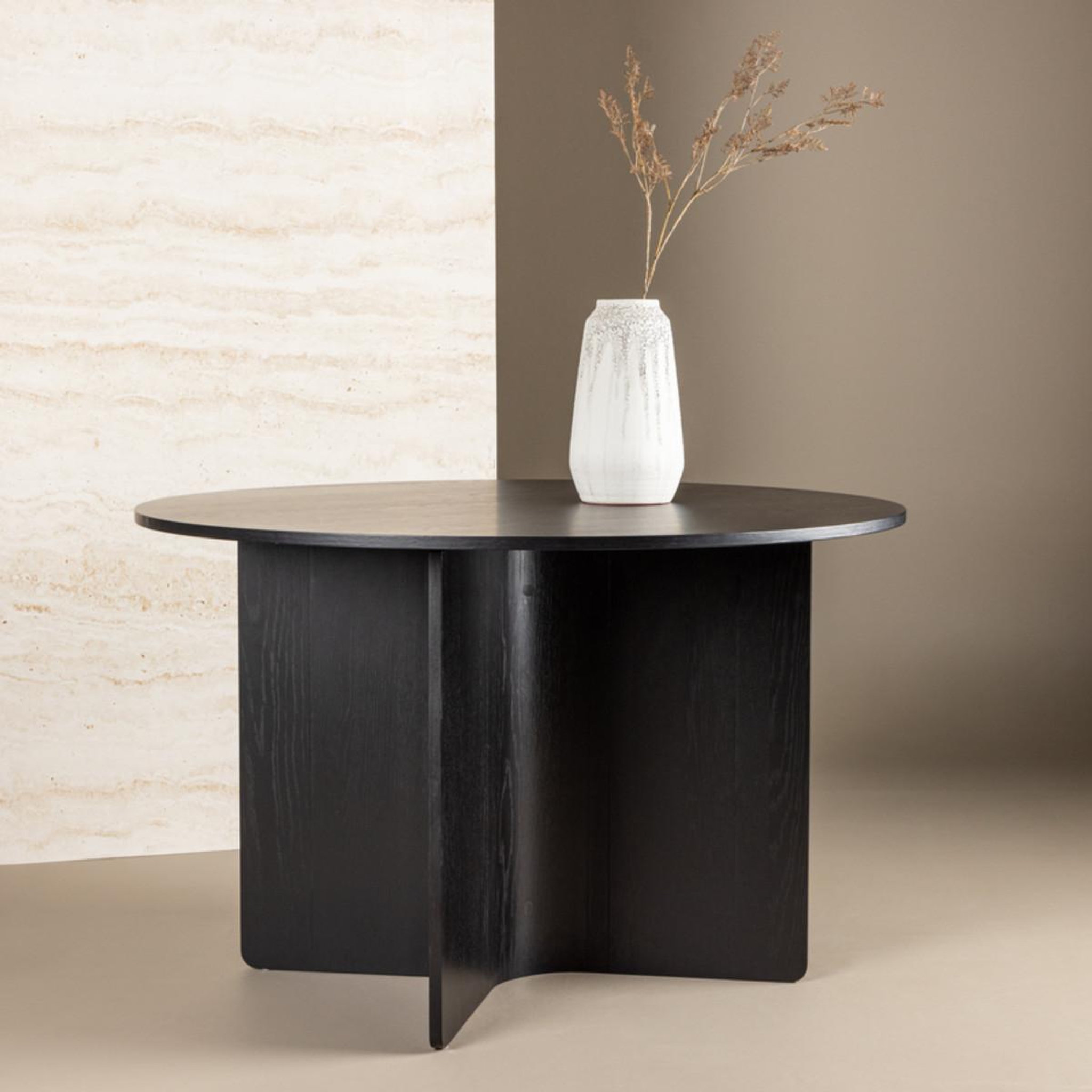 Voir la diapositive 5 : Paris Prix Table à manger ronde  tyreso  120cm noir
