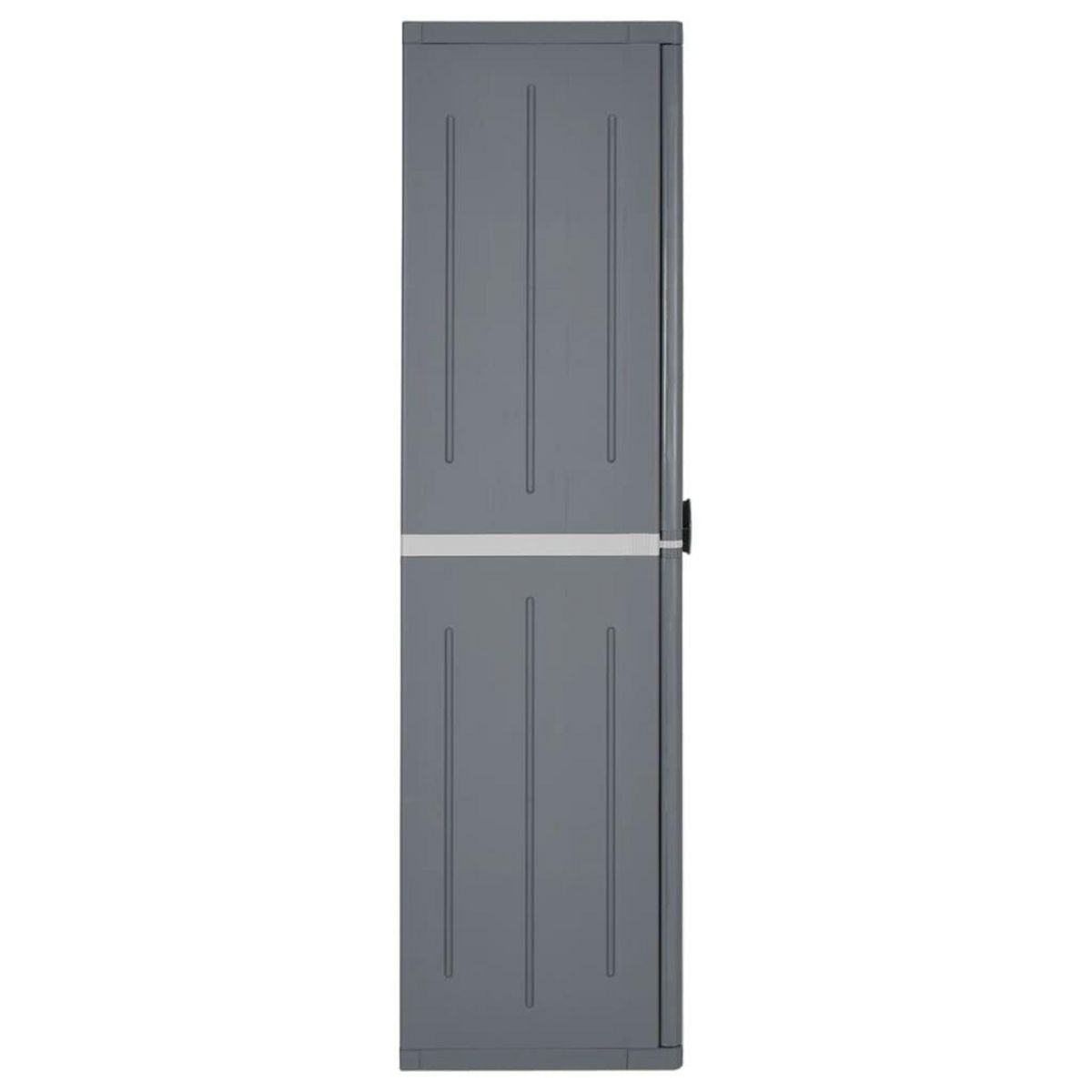 VIDAXL Armoire de rangement de jardin gris 65x45x172 cm PP rotin