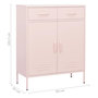 Voir la diapositive 6 : VIDAXL Armoire de rangement Rose 80x35x101,5 cm Acier