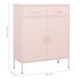 Voir la diapositive 6 : VIDAXL Armoire de rangement Rose 80x35x101,5 cm Acier