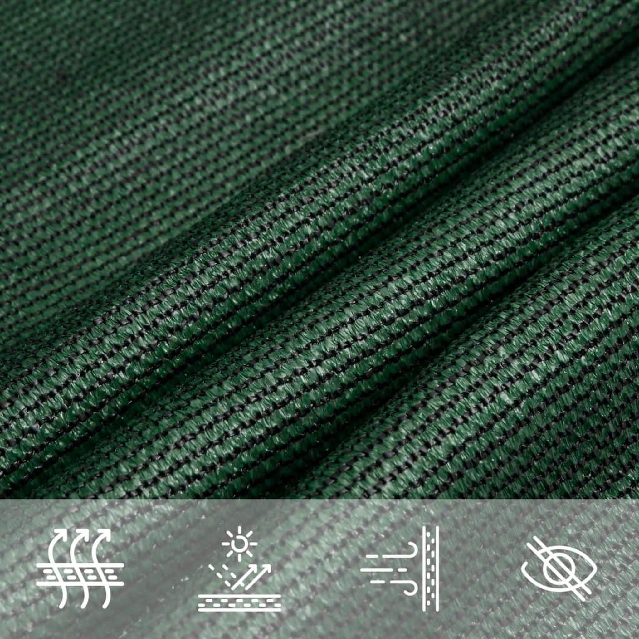 Voir la diapositive 5 : VIDAXL Voile d'ombrage 160 g/m^2 Vert fonce 3,6x3,6 m PEHD
