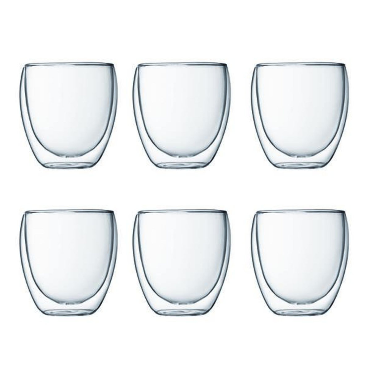 Bodum Set de 6 verres double paroi 25cl - pavina set