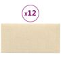 Voir la diapositive 2 : VIDAXL Panneaux muraux 12 pcs Creme 30x15 cm Tissu 0,54 m²