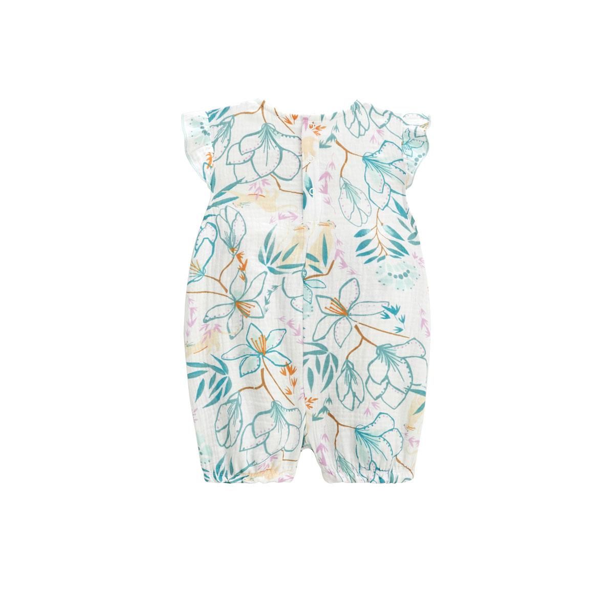 Petit Béguin Barboteuse bébé en gaze de coton Patroika