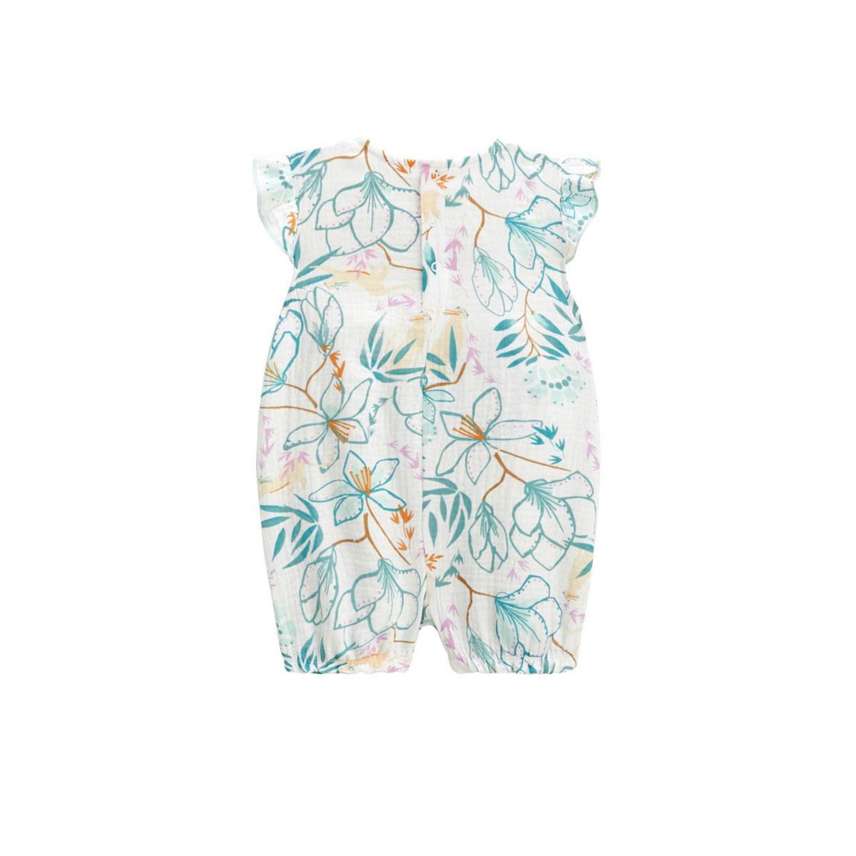 Petit Béguin Barboteuse bébé en gaze de coton Patroika