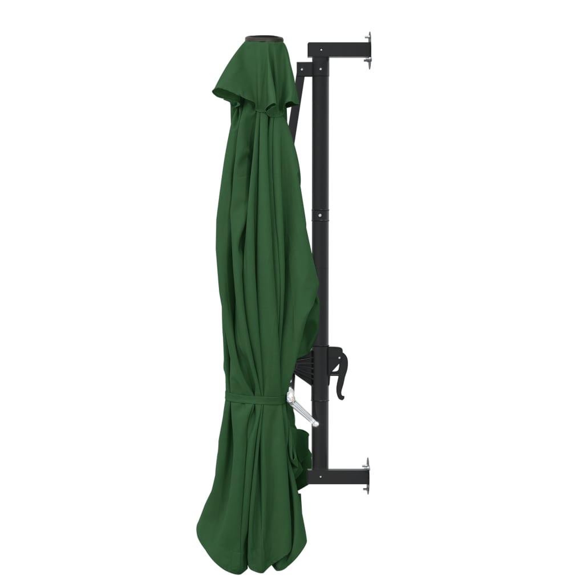 Voir la diapositive 5 : VIDAXL Parasol mural avec mat metallique 300 cm Vert