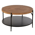 Paris Prix Table Basse Avec Étagère  Mia  80cm Naturel & Noir