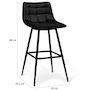 Voir la diapositive 6 : ID MARKET Lot de 6 tabourets de bar MADY en velours noir