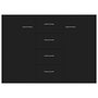 Voir la diapositive 4 : VIDAXL Buffet Noir 88x30x65 cm Bois d'ingenierie