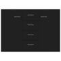 Voir la diapositive 4 : VIDAXL Buffet Noir 88x30x65 cm Bois d'ingenierie
