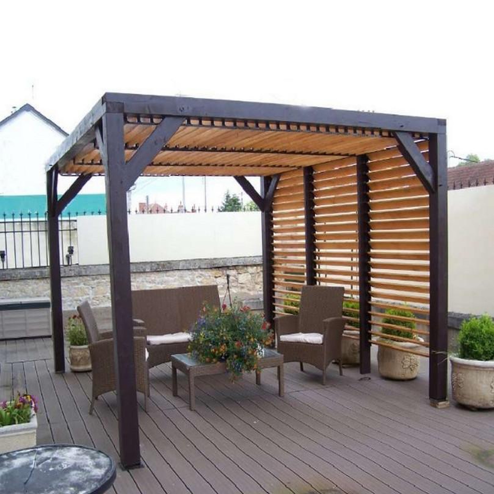 Hisense Pergola 12.20m² bois naturel - vt3436