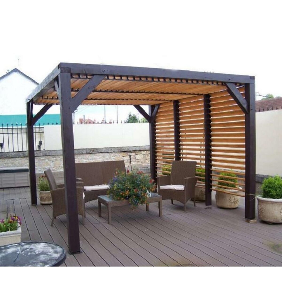 Hisense Pergola 12.20m² bois naturel - vt3436