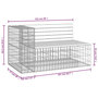 Voir la diapositive 6 : VIDAXL Banc de jardin design gabion 122x71x65,5cm bois de pin impregne