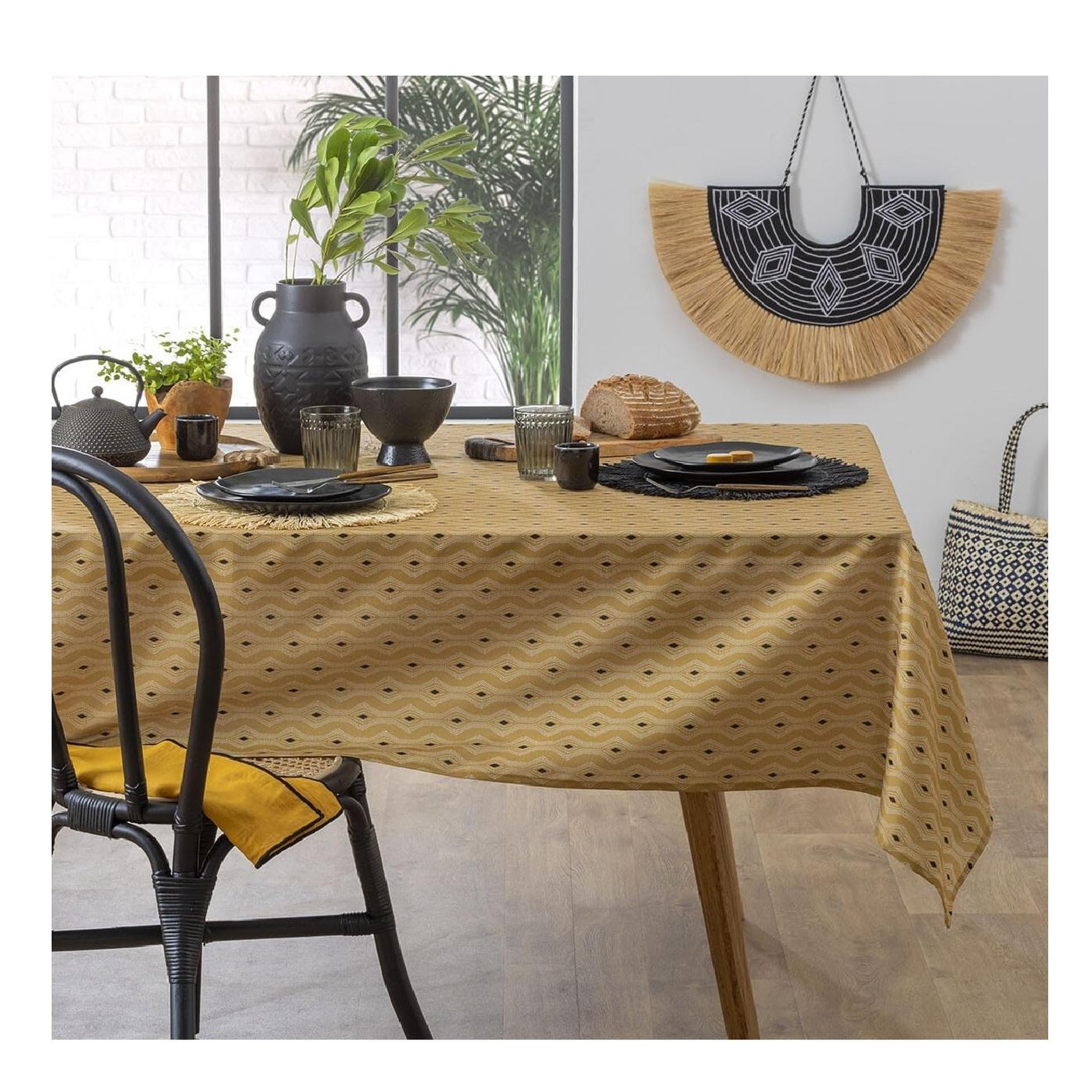 Voir la diapositive 2 : Eden Nappe rectangulaire imprimée graphique