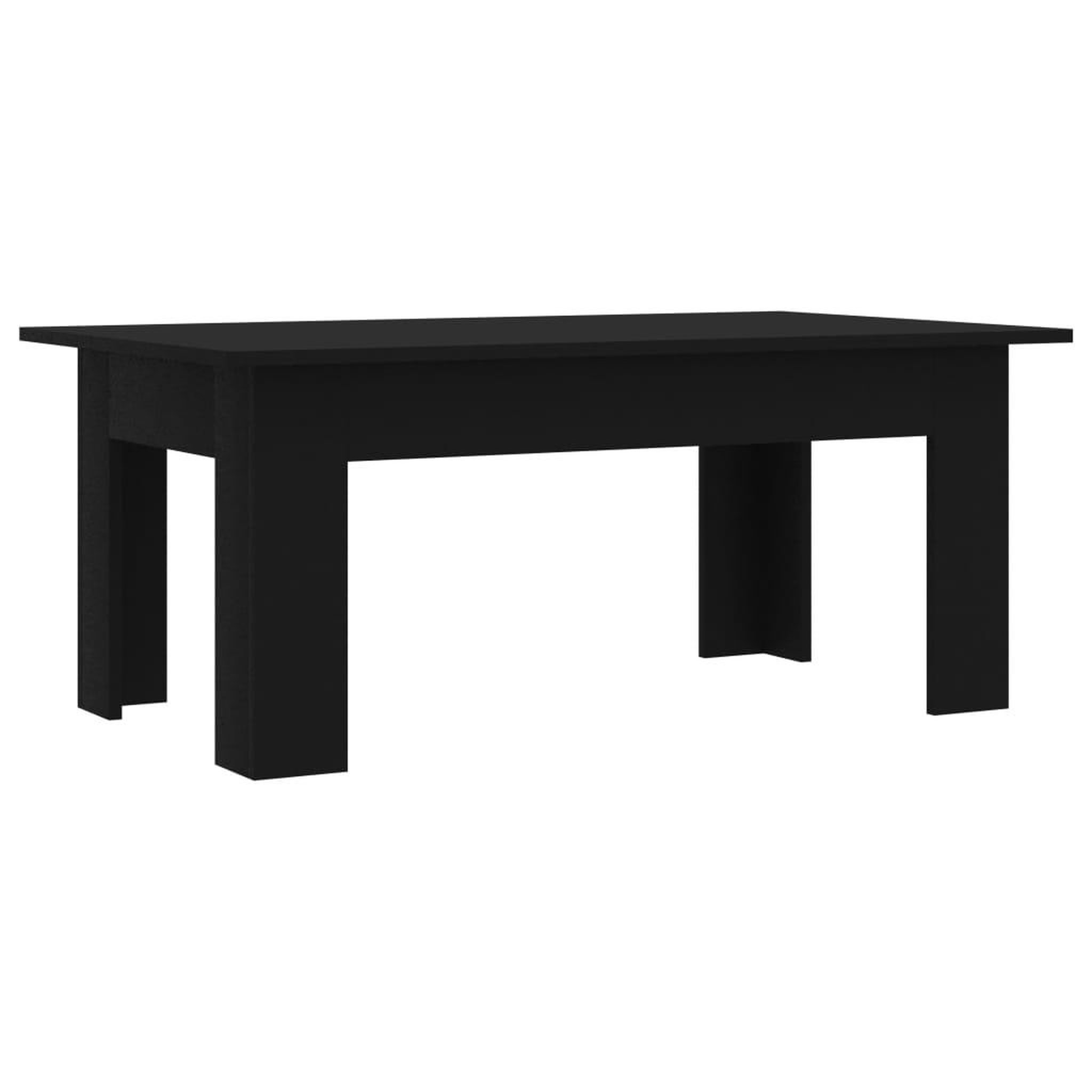 Voir la diapositive 2 : VIDAXL Table basse Noir 100x60x42 cm Bois d'ingenierie