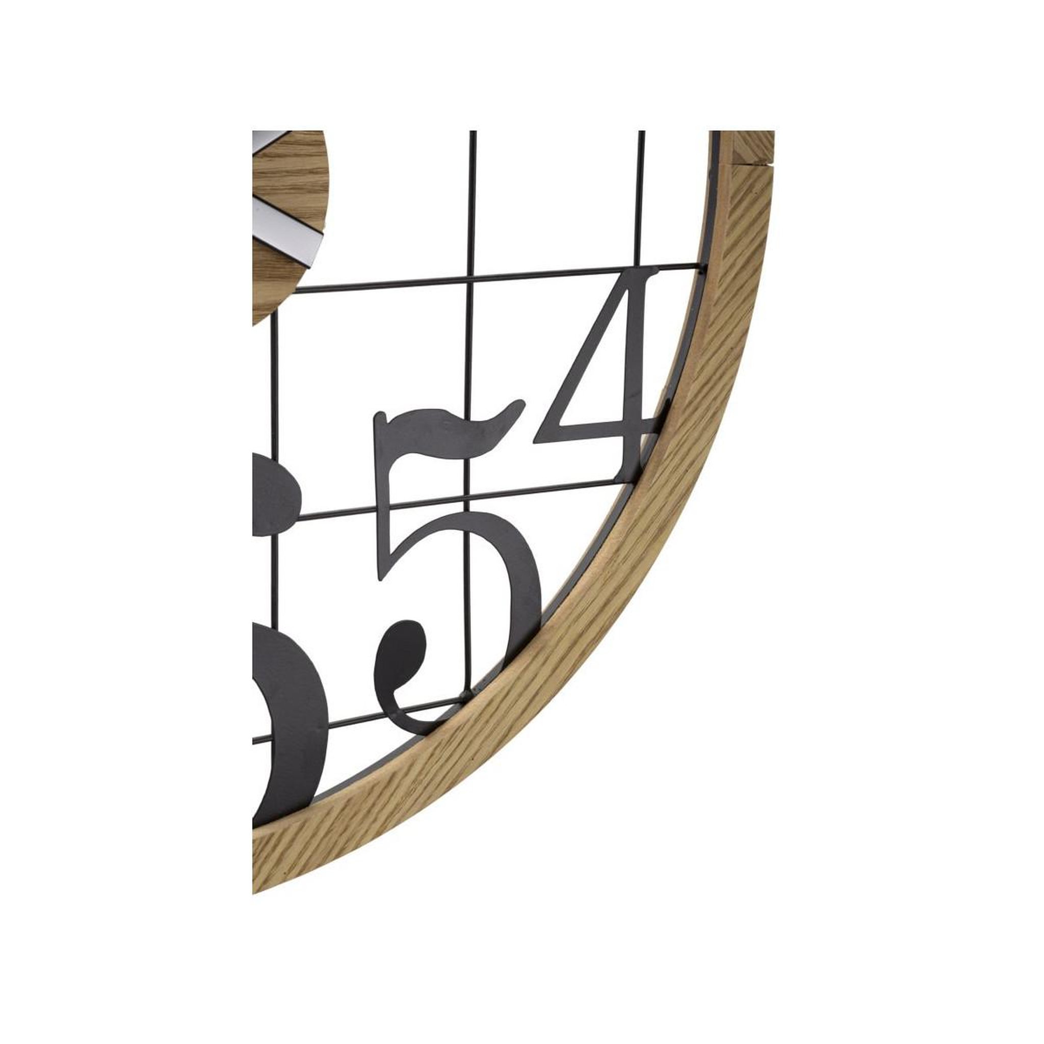 Voir la diapositive 2 : Paris Prix Horloge murale en métal  numbers  60cm noir