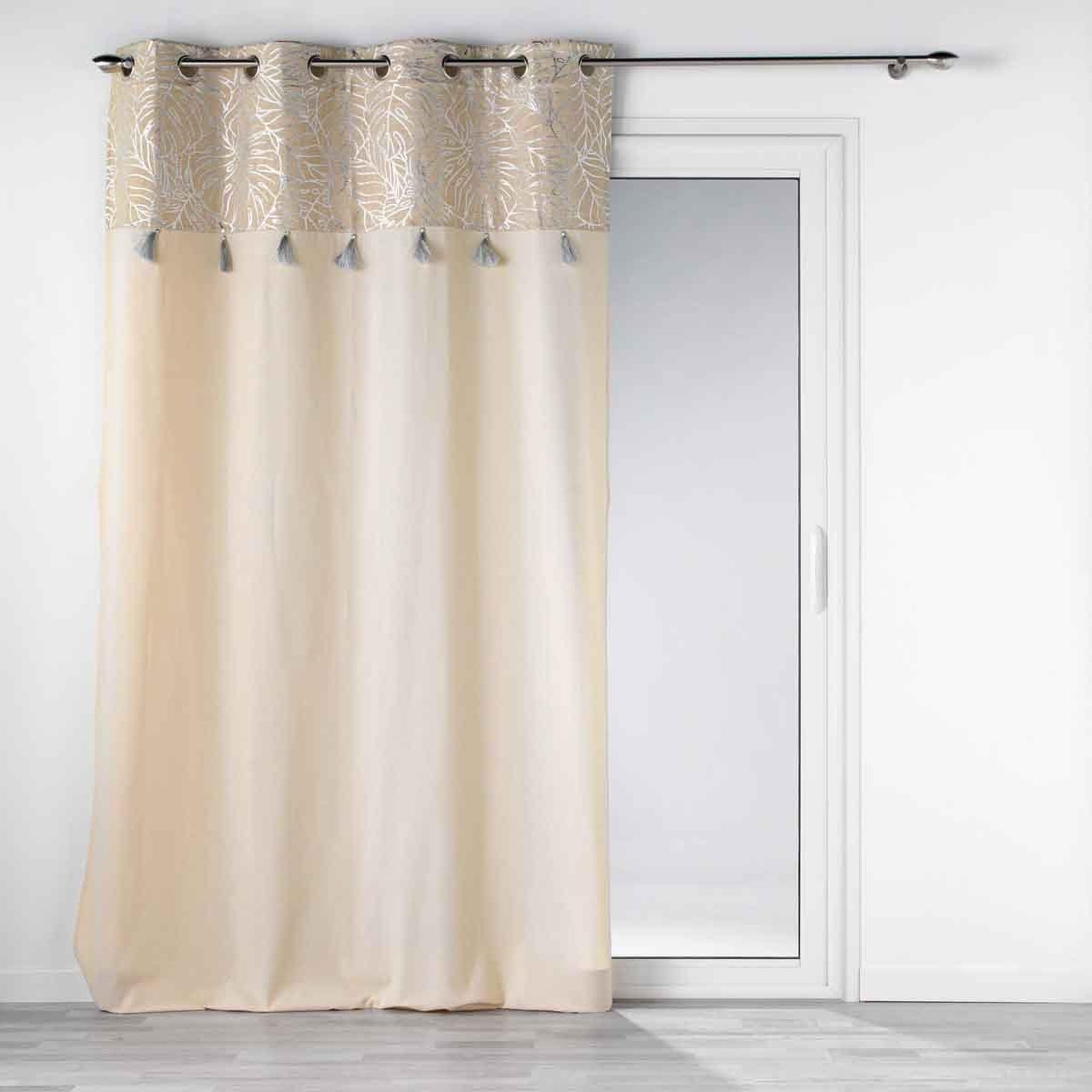 Douceur d'Intérieur Rideau à œillets  solea  140x240cm argent