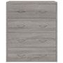 Voir la diapositive 4 : VIDAXL Buffet avec 4 tiroirs 60x30,5x71 cm Sonoma gris