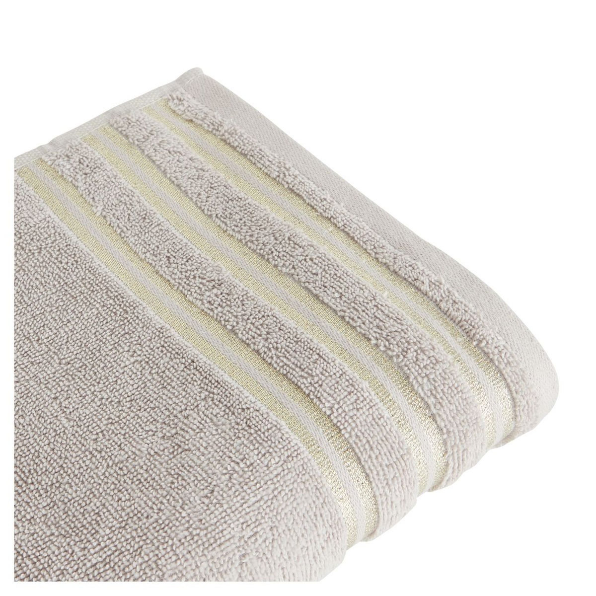 ACTUEL Drap de bain uni en coton liteau lurex 500 g/m²