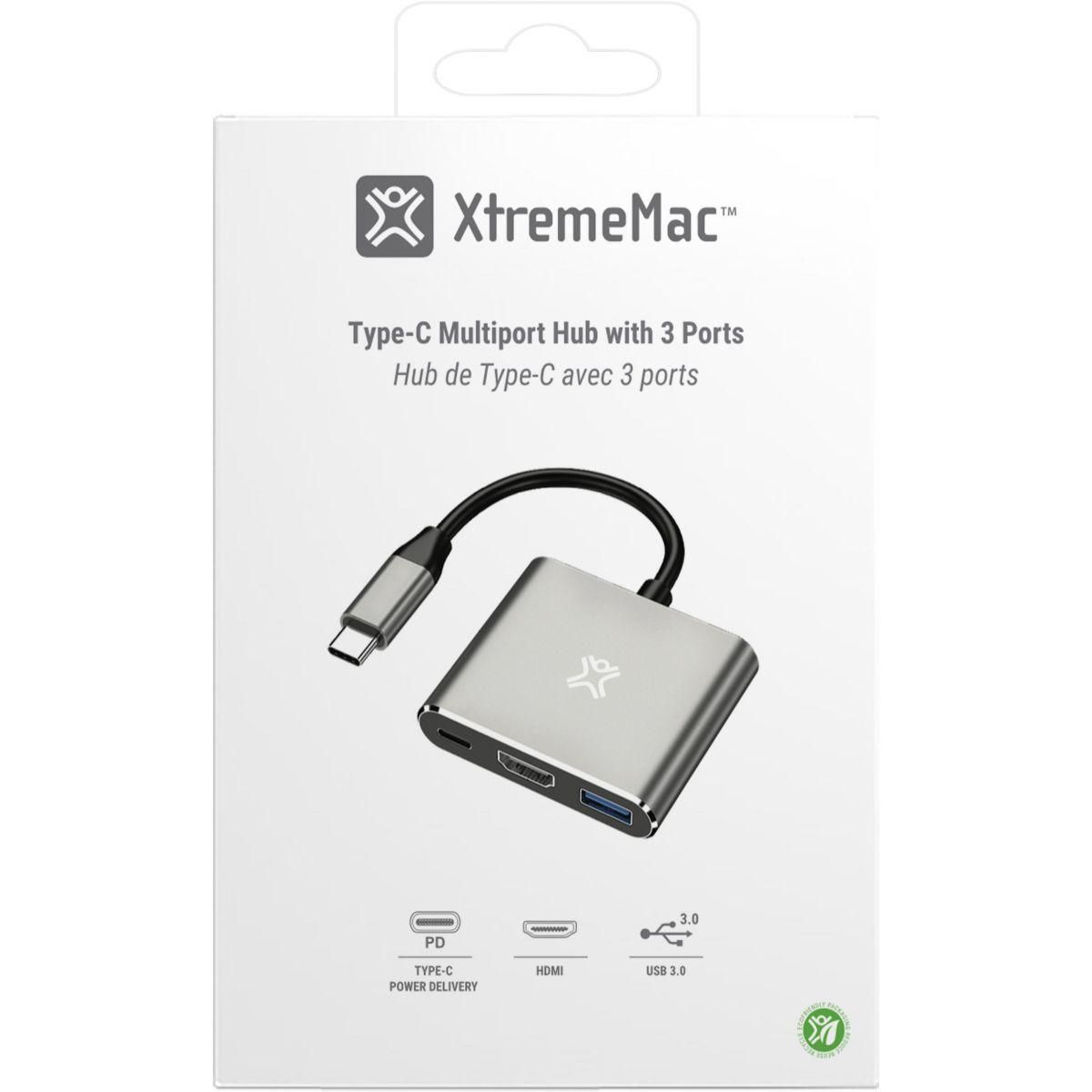XTREMEMAC Hub USB C USB-C 3 en 1
