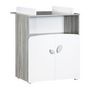 Voir la diapositive 3 : BABY PRICE Chambre bébé duo Leaf: lit 120x60, commode a langer - Babyprice - Blanc