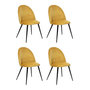 Voir la diapositive 1 :  Lot de 4 Chaises Design  Slano  84cm Jaune Ocre