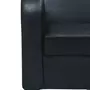 VIDAXL Canape a 3 places cuir synthetique noir