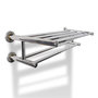 Voir la diapositive 1 : VIDAXL Porte serviettes double - Barre Fixe 6 tubes