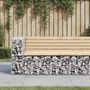 Voir la diapositive 1 : VIDAXL Banc de jardin design gabion 122x71x65,5 cm bois massif de pin
