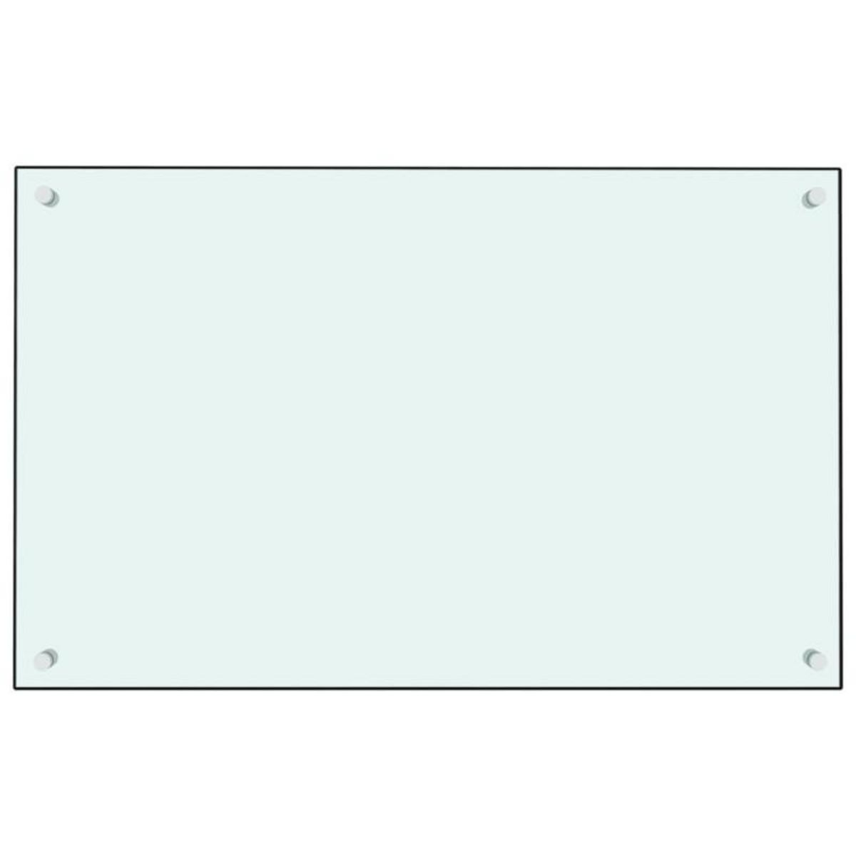 VIDAXL Dosseret de cuisine Blanc 80x50 cm Verre trempé