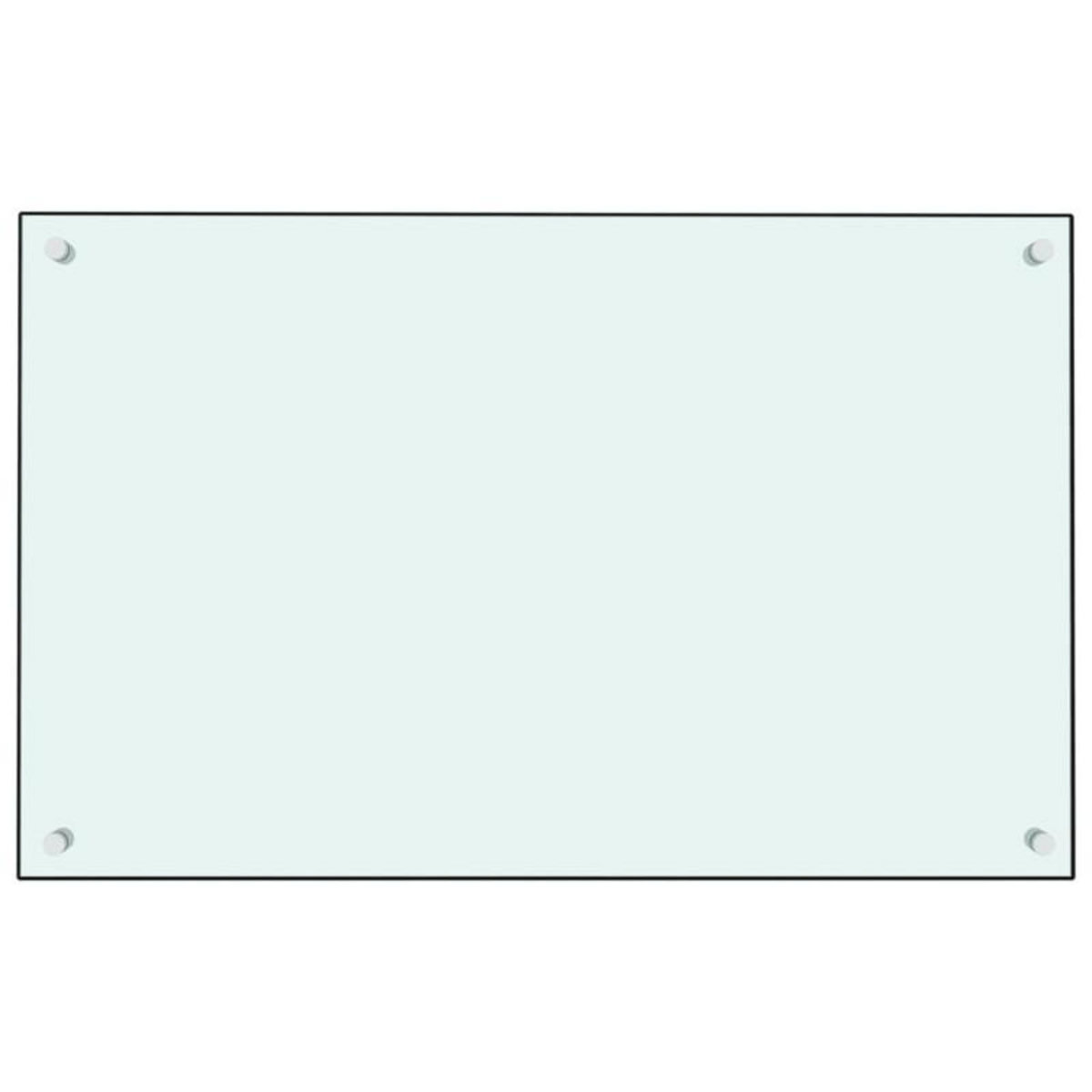 VIDAXL Dosseret de cuisine Blanc 80x50 cm Verre trempé