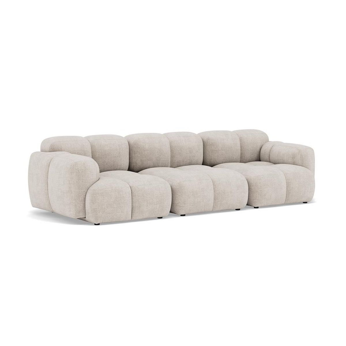 LISA DESIGN Grace - canapé modulable 3 places en velours texturé