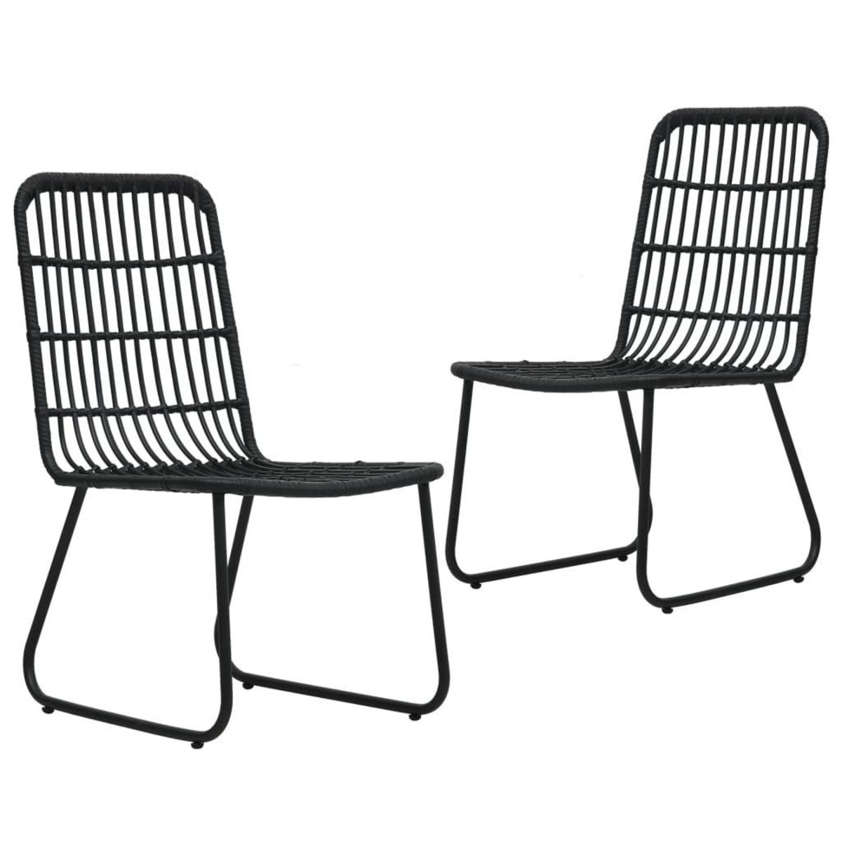 VIDAXL Ensemble a manger d'exterieur 3 pcs resine tressee et verre