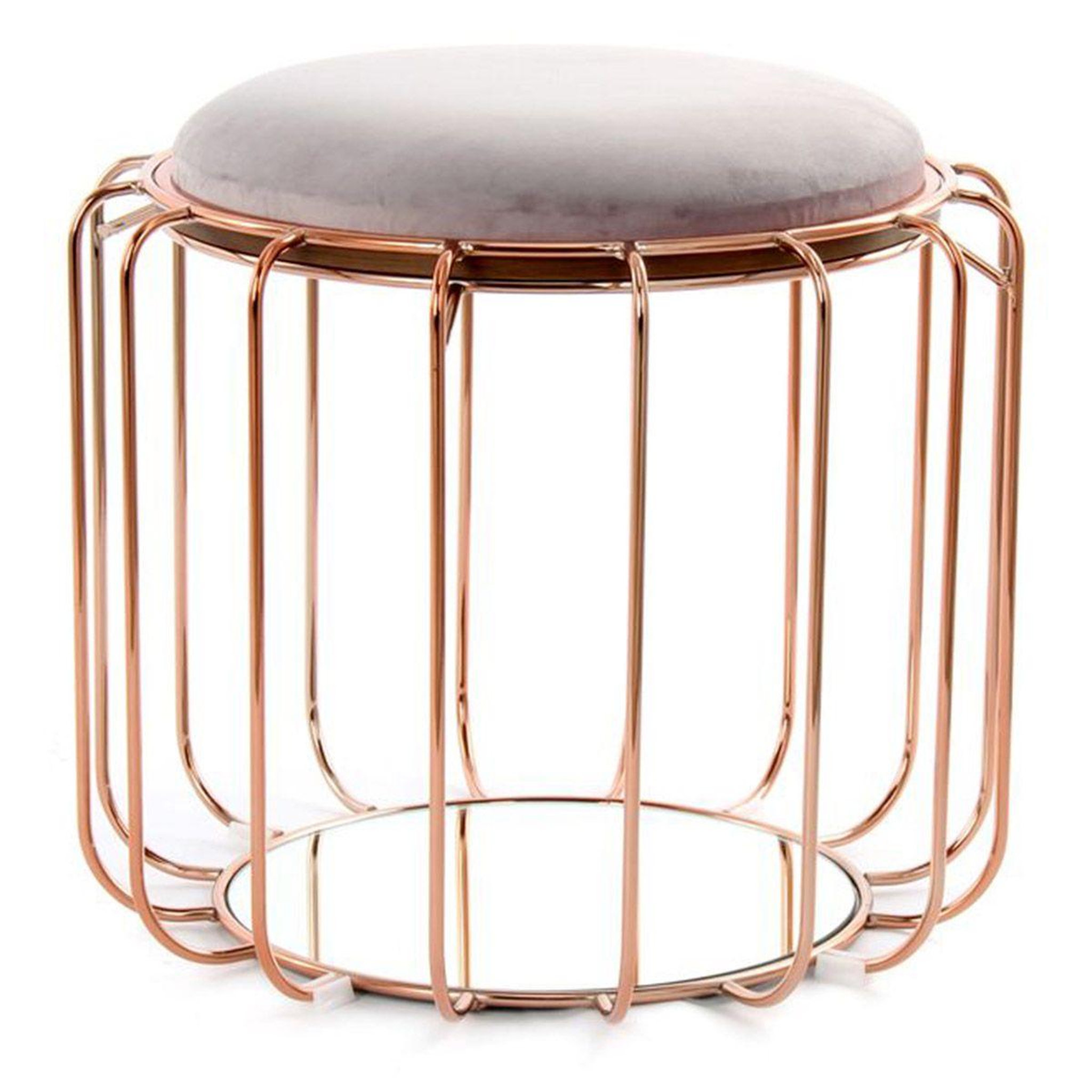 Paris Prix Pouf & table d'appoint  comfortable  50cm violet clair & rose