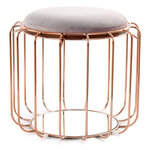Paris Prix Pouf & Table d'Appoint  Comfortable  50cm Violet Clair & Rose