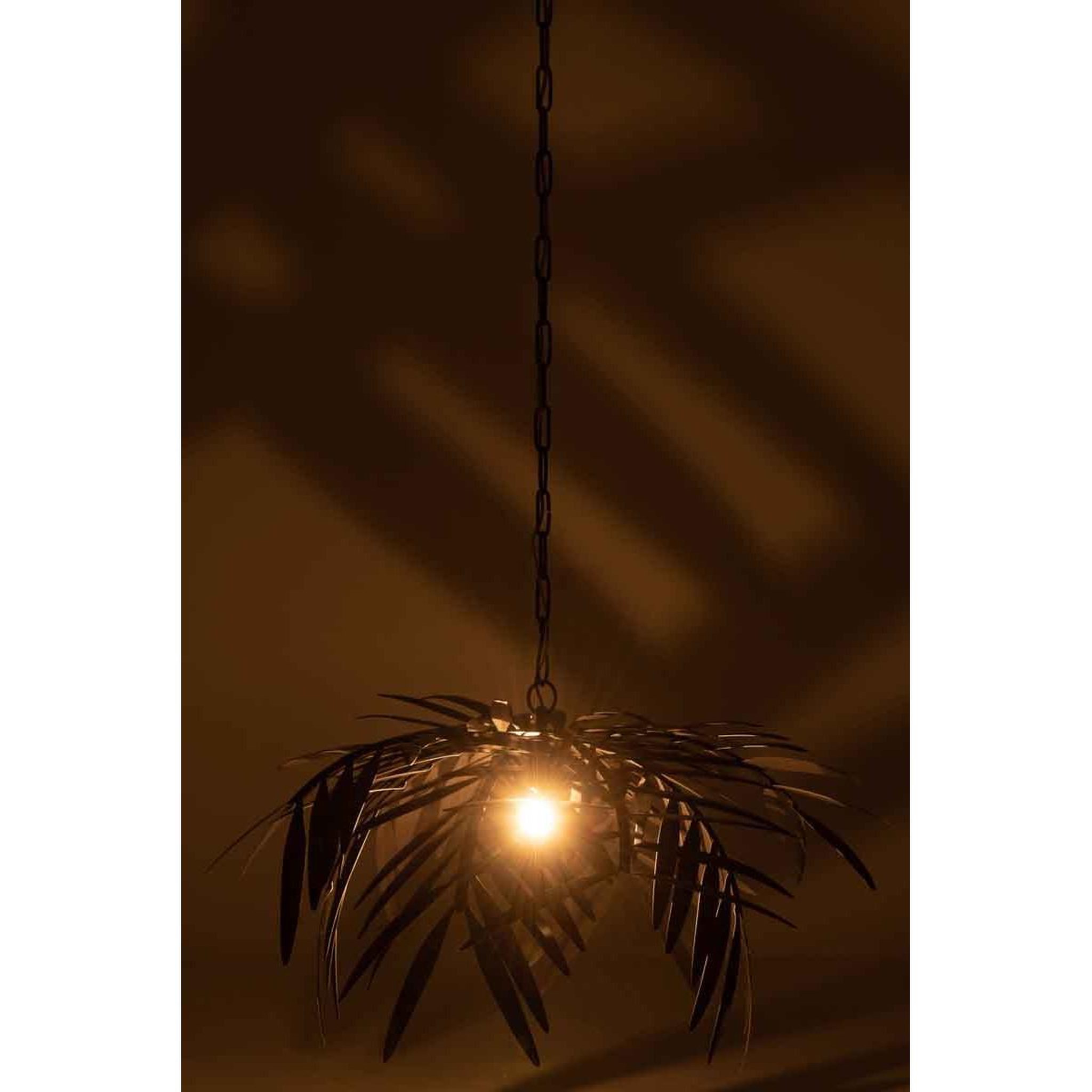 Voir la diapositive 3 : J-LINE Lampe suspension design  feuille  202cm noir