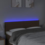 Voir la diapositive 3 : VIDAXL Tete de lit a LED Marron Fonce 144x5x78/88 cm Tissu