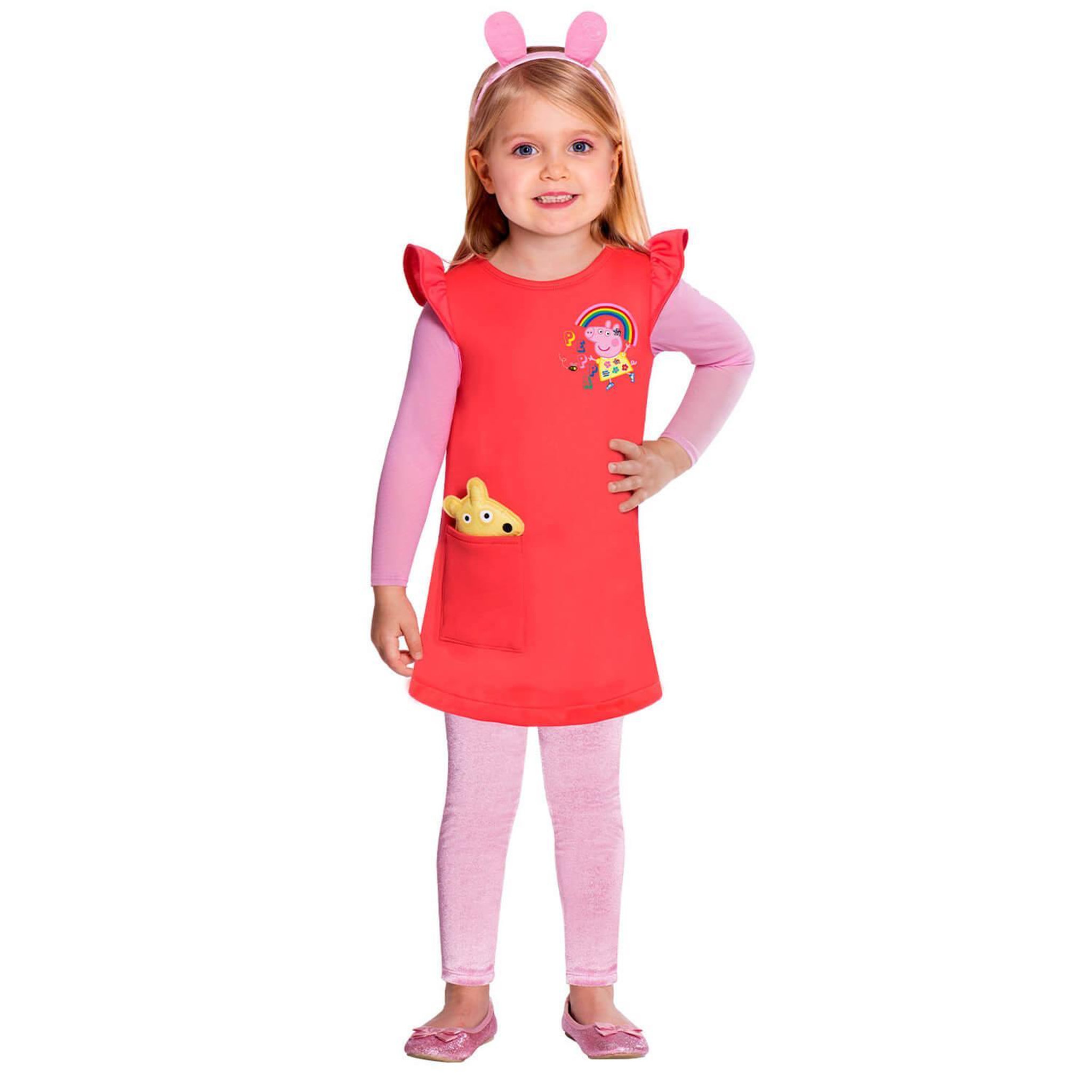  Déguisement Peppa Pig - Robe rouge - Fille - 4/6 ans (104 à 116 cm)