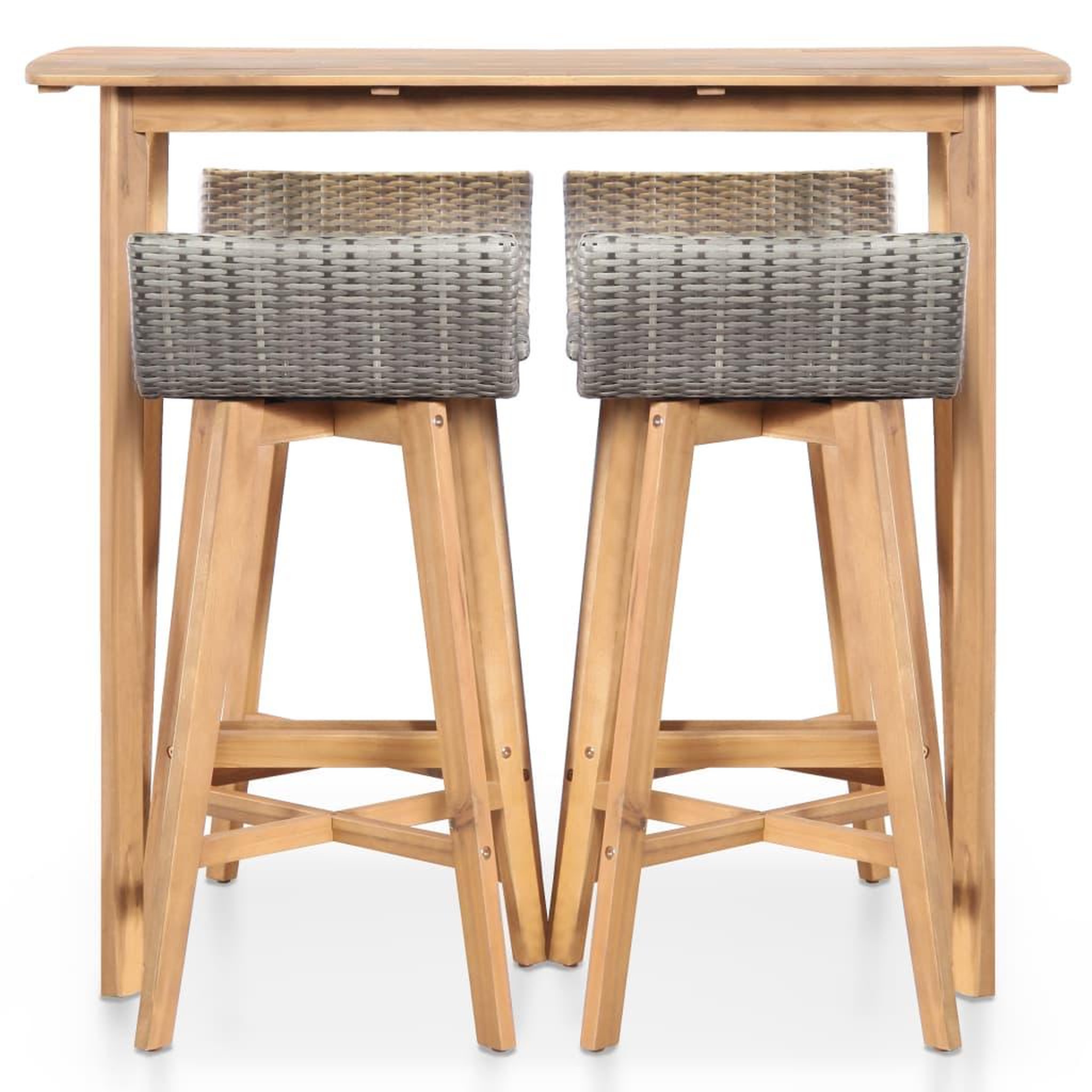 Voir la diapositive 3 : VIDAXL Ensemble a manger d'exterieur 5 pcs Bois d'acacia solide