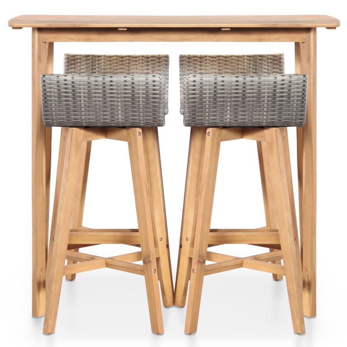 VIDAXL Ensemble a manger d'exterieur 5 pcs Bois d'acacia solide