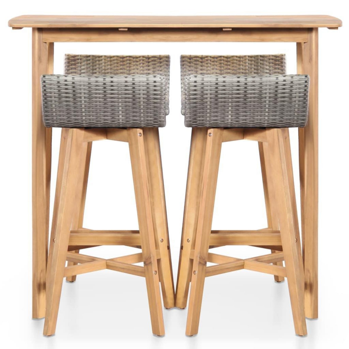 VIDAXL Ensemble a manger d'exterieur 5 pcs Bois d'acacia solide