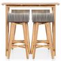 Voir la diapositive 3 : VIDAXL Ensemble a manger d'exterieur 5 pcs Bois d'acacia solide