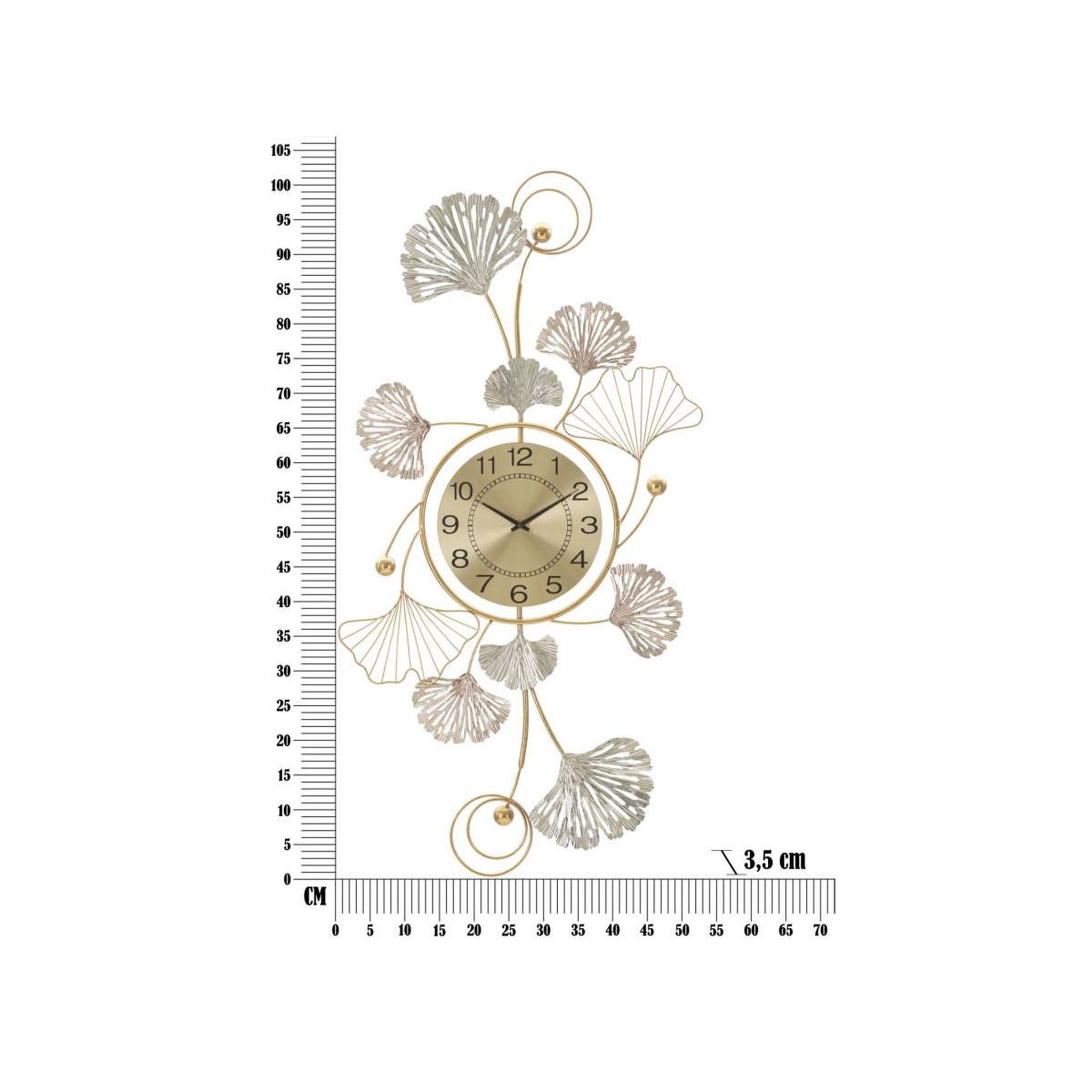 Voir la diapositive 6 : Paris Prix Décoration murale avec horloge  leavy  102cm multicolore