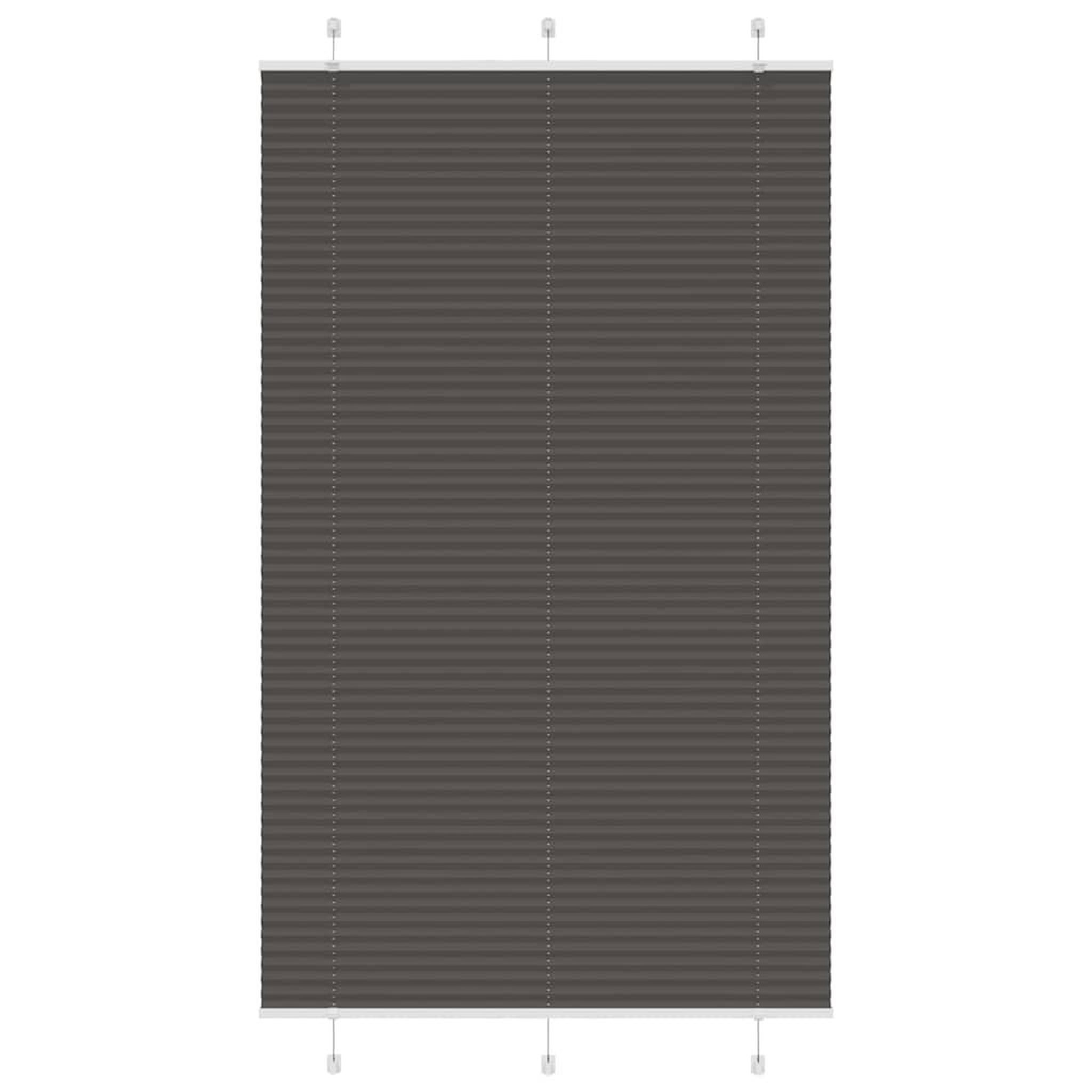 VIDAXL Store plisse noir 115x200 cm largeur du tissu 114,4cm polyester