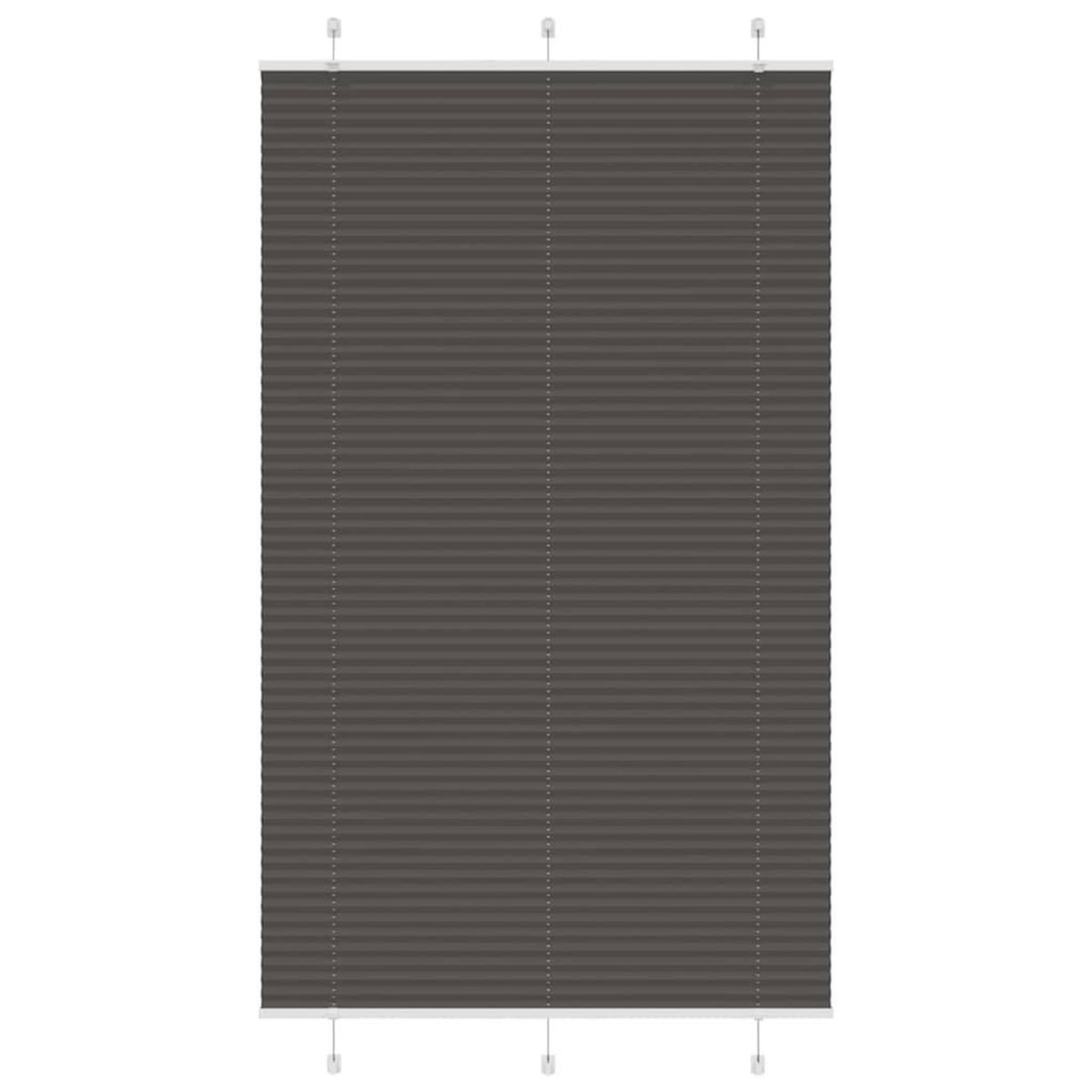 VIDAXL Store plisse noir 115x200 cm largeur du tissu 114,4cm polyester