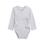 Voir la diapositive 4 : Petit Béguin Lot de 2 bodies bébé manches longues ouverture croisée Chatmallow
