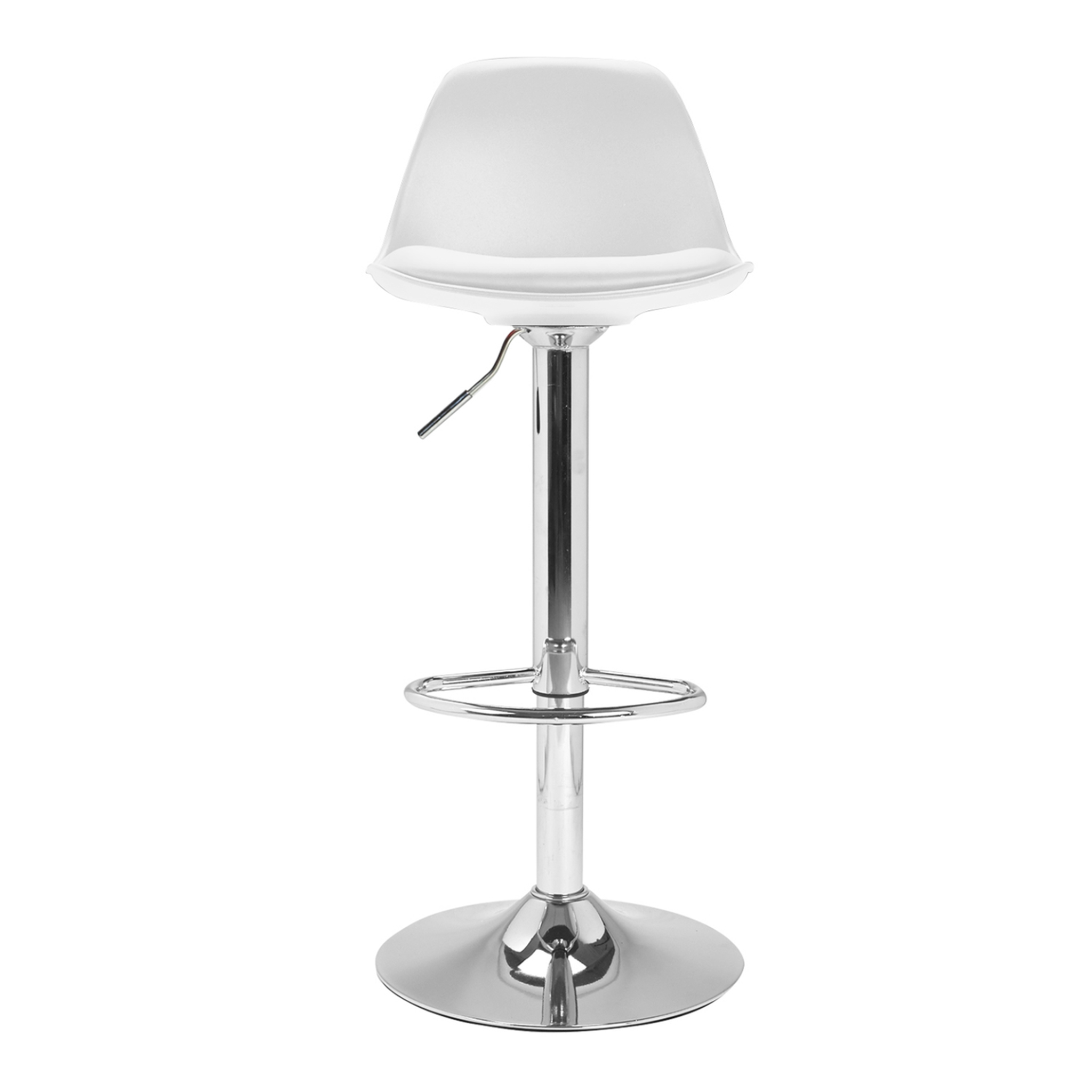Voir la diapositive 3 : ID MARKET Lot de 2 tabourets de bar karl design blanc